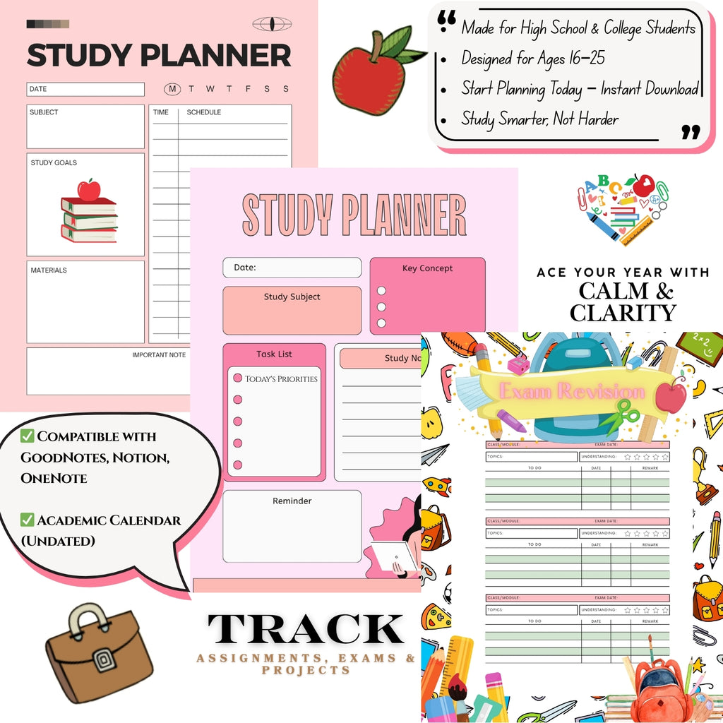 Digital School Planner for Students | Academic & Undated